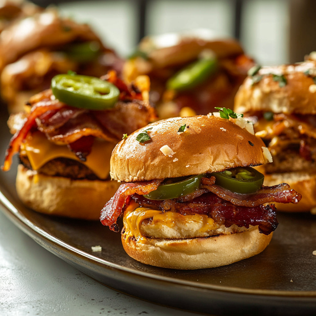 Cowboy Sliders with Bacon, Jalapeño, and Cheese