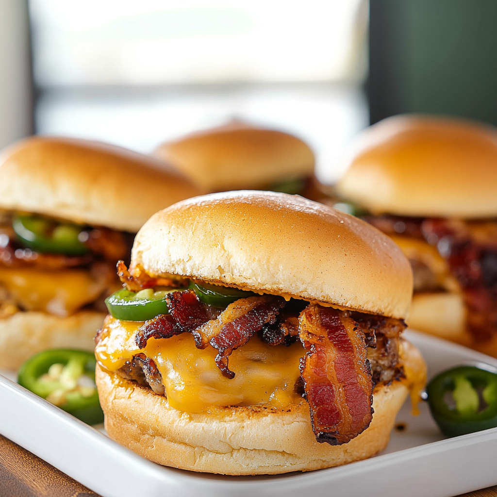 Cowboy Sliders with Bacon, Jalapeño, and Cheese